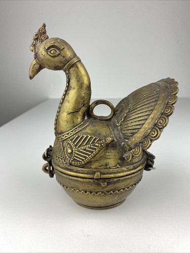 Dhokra pfau figur skulptur - pfau,