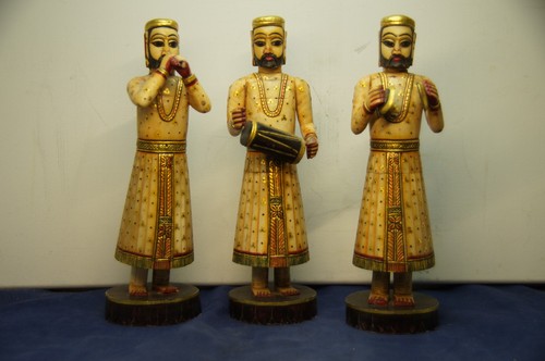 Indische musiker holzfiguren - indische,