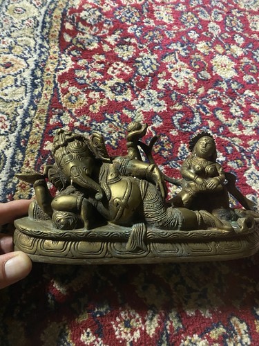 Antik ganesha lakshmi messing - antik, messing/