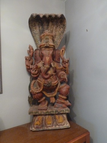 Mächtige ganesha holz figur - mächtige,
