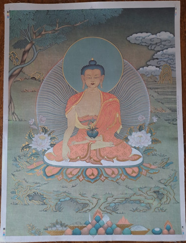 Thangka des amithaba - amithaba, buddha