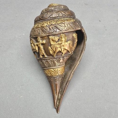 Alte bronze muschel tibet - alte,