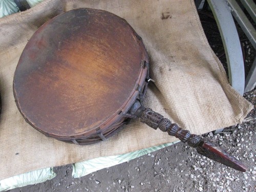 Alte trommel dhyangro - dhyangro, (tibet)
