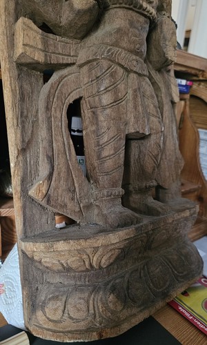 Holzrelief indien hinduismus - holzrelief,
