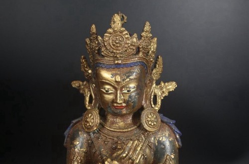 China bronze buddha - bronze, buddha-