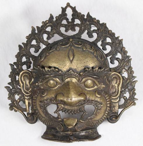 Tibet mahakala maske messing - tibet,