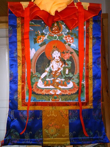 Thangka weiße tara - weiße,